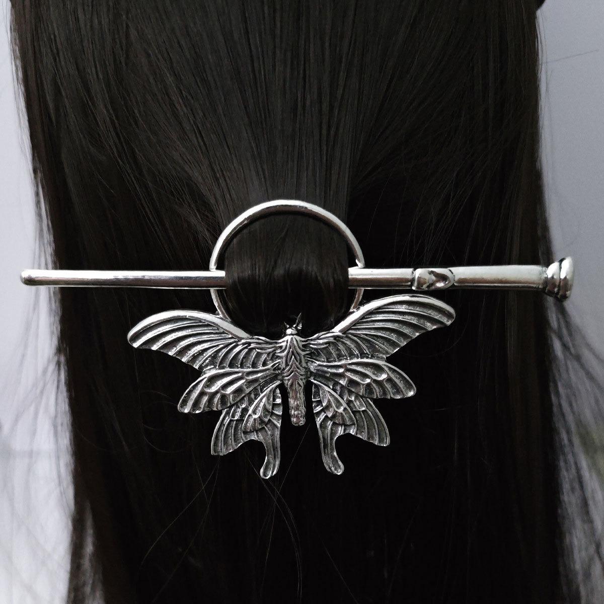 

Exquisite retro fashion witch hair accessory hair clip crown skull moonstone deer horn women s hair clip wedding hair accessory Size fits all