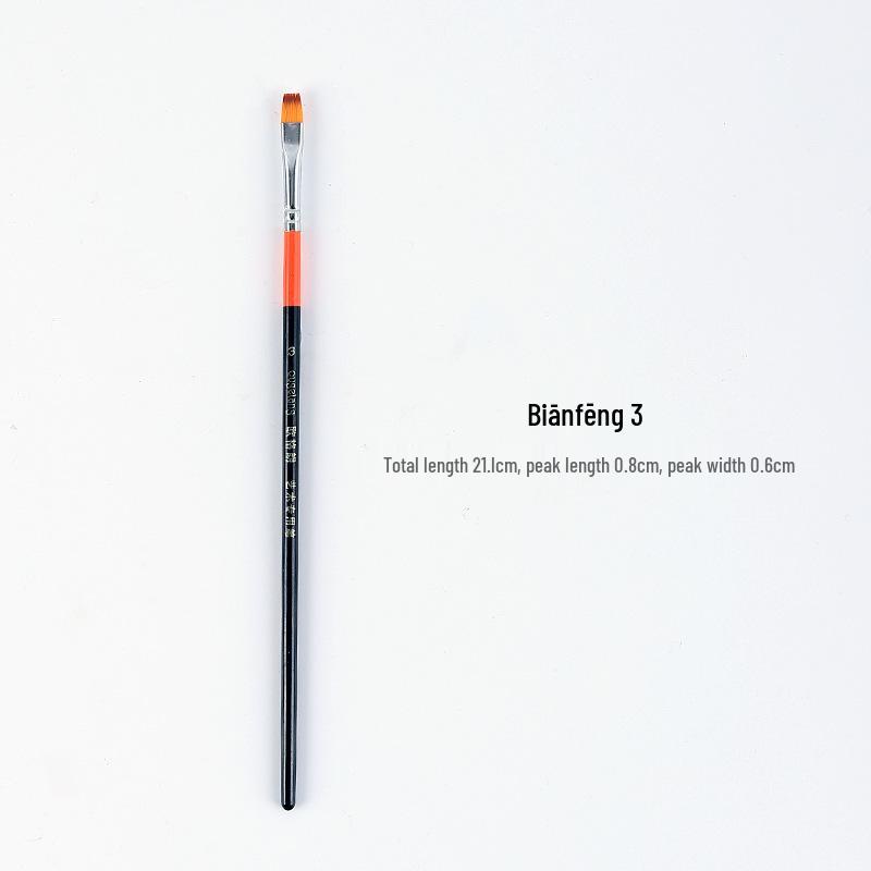 Ougelang Nylon Bristle Flat Head Gouache & Acrylic Brush Set