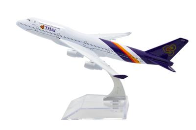 TANG DYNASTIE 16cm Thai Airways B747 Legierungsflugzeugmodell Spielzeug 1/400