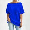 Women's Off Shoulder Neck Sweatshirt Loose Fit Casual Pullover Top