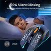 2.4G Wireless Mouse Bluetooth 5.4 Mouse Dual Mode Rechargeable Mouse Silent Mice RGB Backlit Gaming Mouse for PC Tablet Laptop