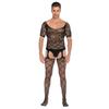 Men's Plus Size Open Crotch Fishnet Bodysuit Temptation Costume Set
