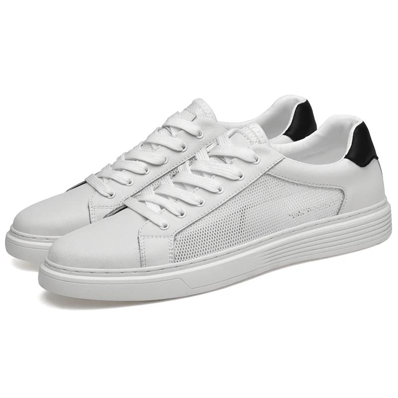 Fashion Genuine Leather Men's Shoes Italian Designer Casual Shoes Classic Outdoor SkateBoard Flats Antiskid Sneakers Walking Sport Shoes