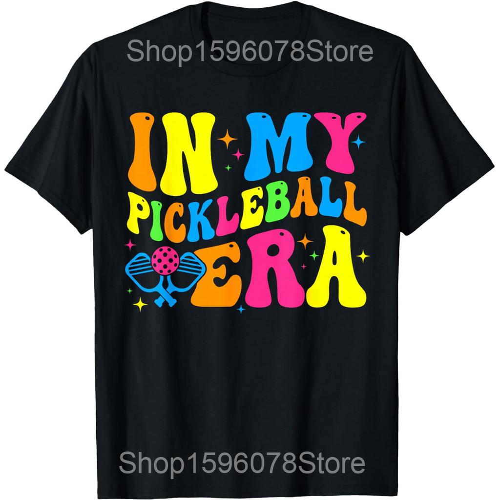 Funny Pickleball Makes Me Say Bad Words T Shirts Men Pure Cotton Humor Streetwear Tee Shirt Short Sleeve Unisex Loose Clothing