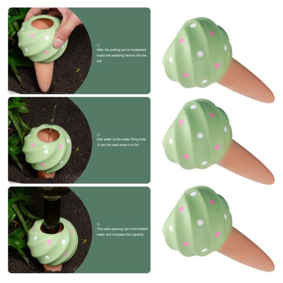 4 szt. Samonawadniające kule terakotowe 210 ml Kule do nawadniania w kropki Automatyczne kule do nawadniania roślin doniczkowych