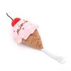 Indoor Play Pink & Blue Ice Cream Food Shape Dual Color Squeaky Pet Realistic Look Soft Food Shaped Boredom Relief
