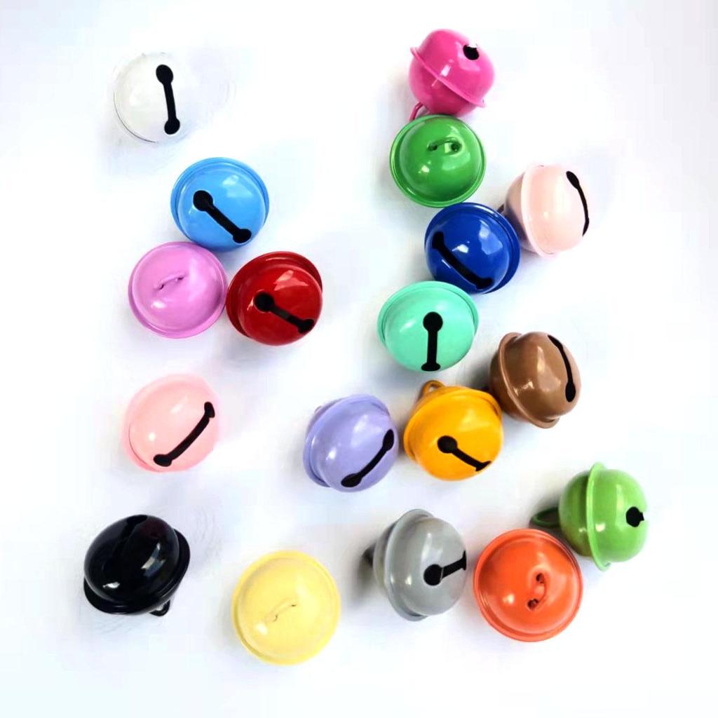 22mm Candy Color Enamel Metal Bells - Christmas Ornaments, DIY Pet Accessories, Keychain Pendants