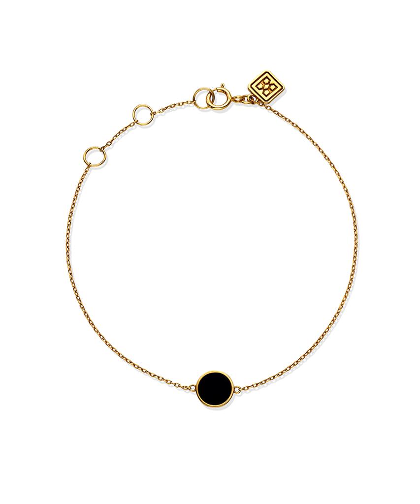 Begins Roca Mini Round Onyx Bracelet