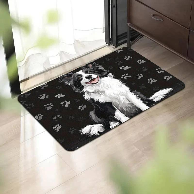 Merry Christmas Doormat Santa Claus Pattern Design Bathroom Carpet Bedroom Living Room Entryway Floor Mat Kitchen Home Decor