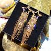 Fashion Star Studs Earrings Luxury Long Tassel Dangle Statement Accessories for Women Jewelry Wedding Party GiftGood Product