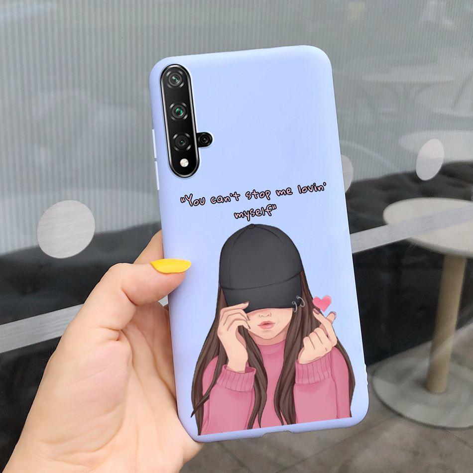 For Huawei Nova 5T Case Beautiful Girl Flower Phone Case For Huawei Nova5T YAL-L21 Soft Silicone Shockproof Back Cover Bumper