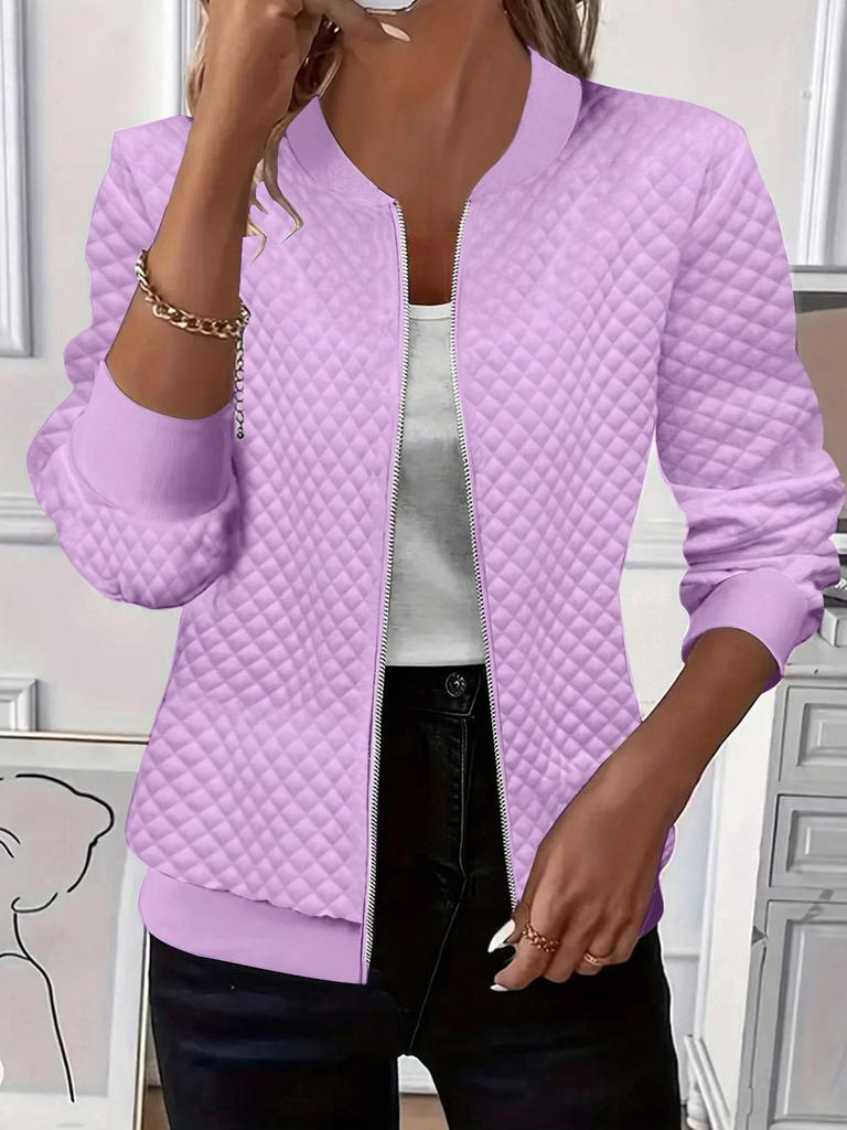 2025 station wish TUME explosion autumn and winter solid color long-sleeved knitted zipper jacket women's clothing