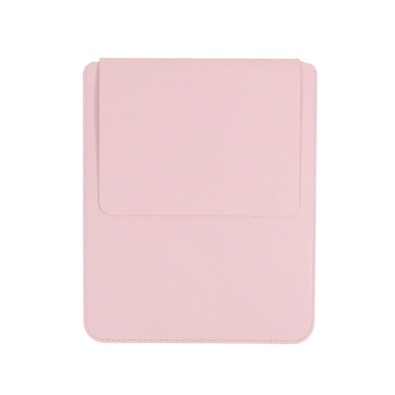 Non-Magnetic Laptop Sleeve - Compact Durable Synthetic PU Case With Rolling Function For Computer Laptop Bag