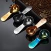 2Pcs Stainless Steel Coffee Bean Measuring Spoon Powder Scoop with Graduated Scale 30ml 15ml Baking Tools