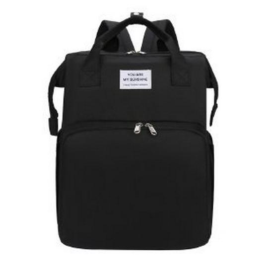 Portable Folding Mummy Bag: Lightweight, Large-Capacity Mother & Baby Backpack with Multi-purpose Bed Feature.