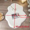 Plush Faux Rabbit Fur Cloud Rug Soft Thick Warm Hand Washable Polyester PVC Backing Winter Home Decor Non Slip Floor Mat