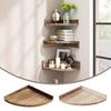 1PC Succulent Plant Shelf for Living Room Triangle Shaped Decorative Fan-shaped Storage Shelf Wooden Storage Rack 39x28cm