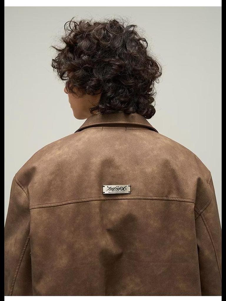 American Retro Distressed Men's Jacket, 2024 Spring/Autumn Collection - Trendy, Loose, and Versatile