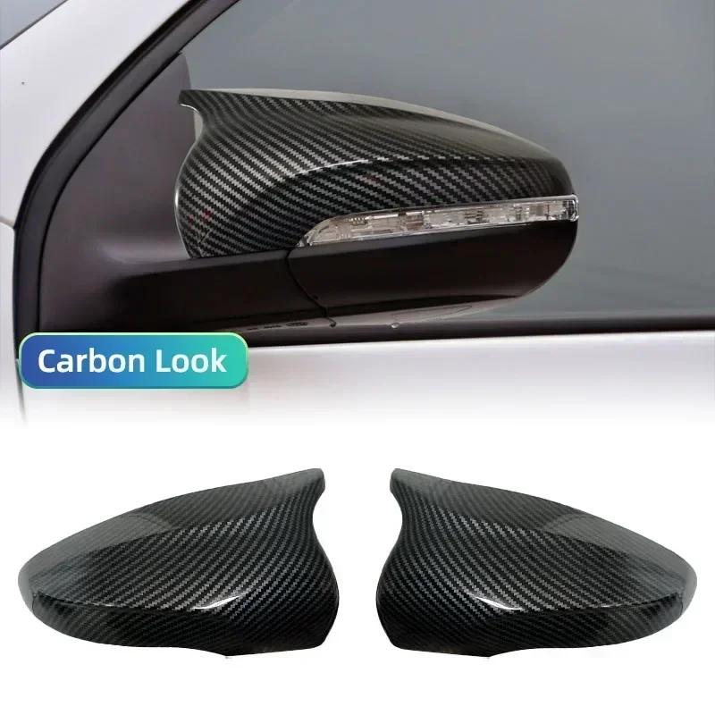 2x Carbon Look Side Wing Mirror Cover For VW For Volkswagen Golf 6 MK6 GTI GTD 2009-2013 Side Rear View Mirror Cap Cover