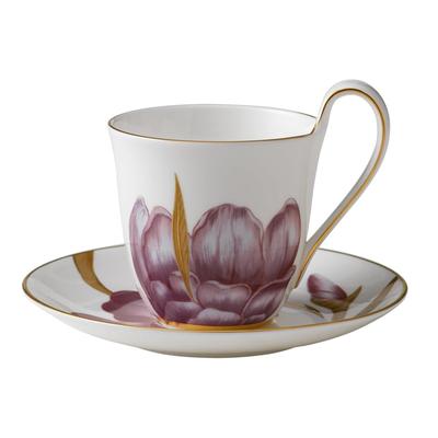 Geïmporteerde Royal Copenhagen Flora Hoge Handgreep Kop en Schotel 270ml Iris 1017552 [Regulier Product] & Ca.