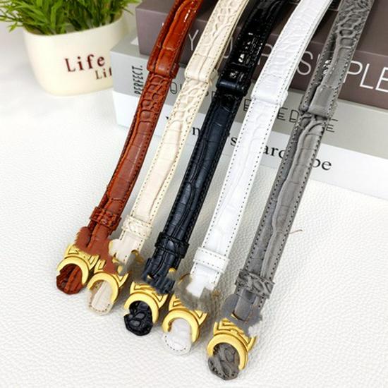 

Жіночий шкіряний ремінь преміум-класу Arc de Triomphe 2.0: Універсальний, Звужуючий, Тонкий Пояс-Ремінь для Суконь та Джинсів Crocodile Pattern Stretchable Belt Brown