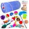 Pet Cat Toy Set 21 Pieces Cat Channel Teaser Cat Stick Plush Mouse Combination Toy