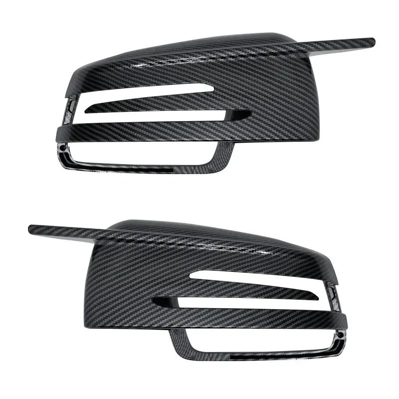 For Mercedes Benz W176 W246 W212 W204 C117 X156 X204 W221 A B C E S CLA GLA GLK Class Carbon Fiber Car Rearview Mirror Cover Cap