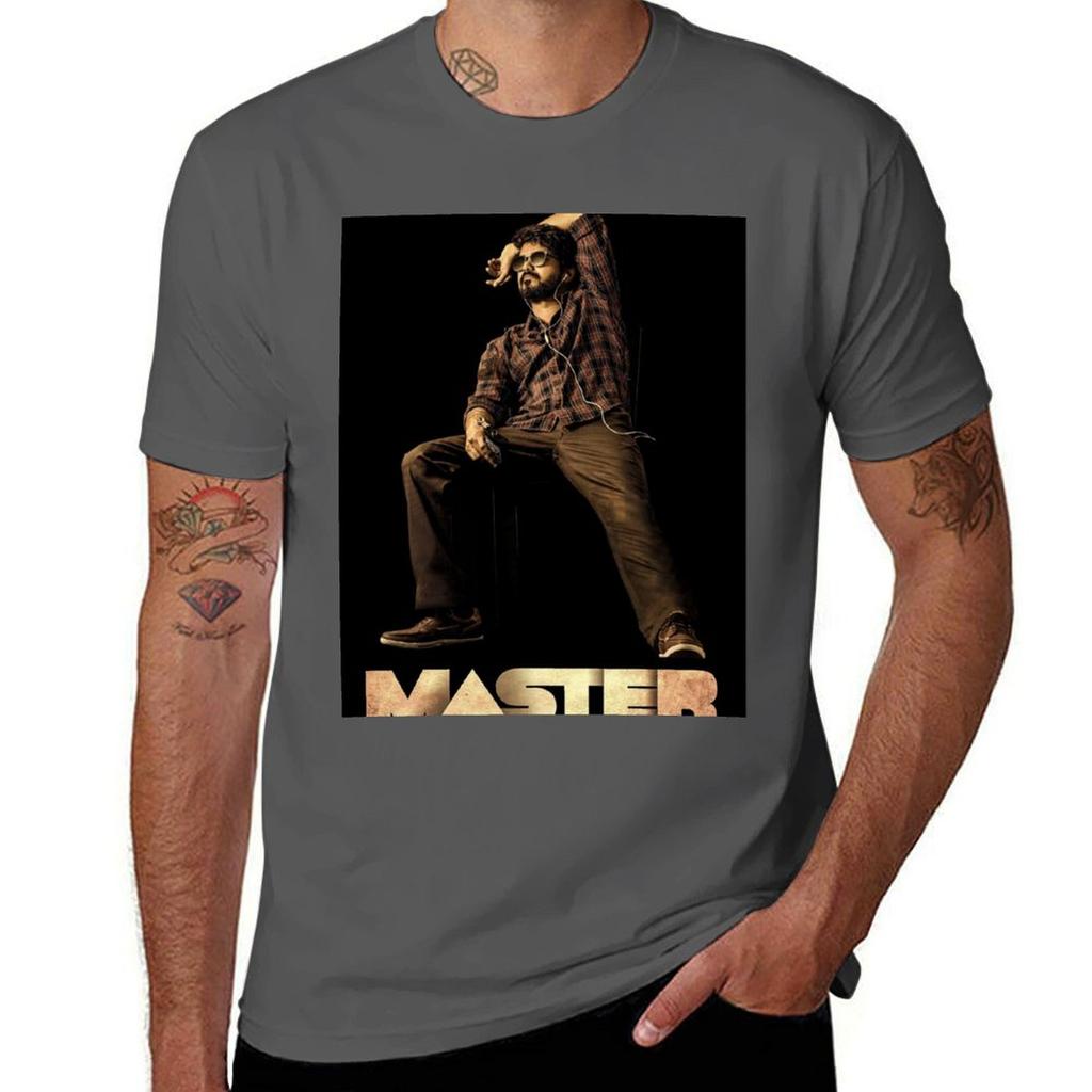 Master Thalapthi Vijay TShirt Casual Streetwear Short Sleeve Tee