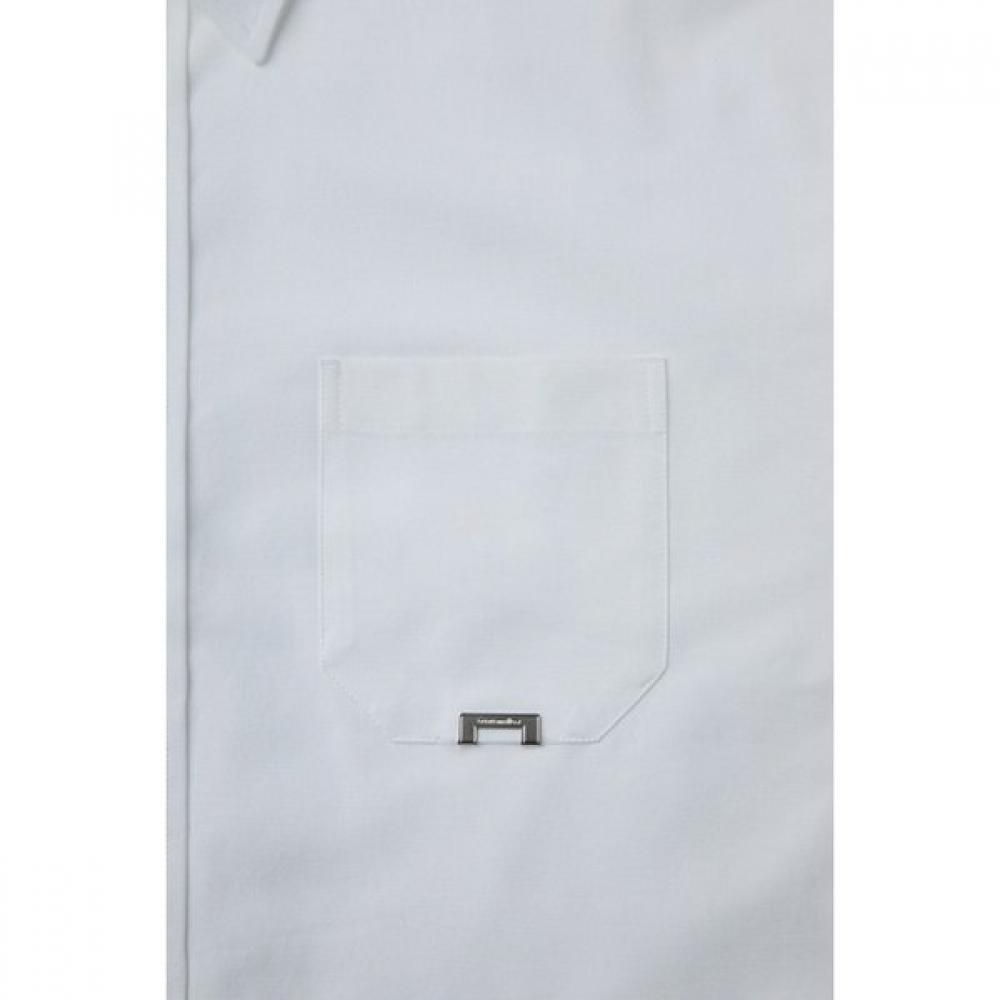 Customellow Oversized Fit Solid Shirt White C9sam26204whx