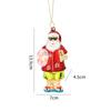 Glass Painted Christmas Decorations Santa Claus Coconut Tree Shape Colorful Hanging Ornaments Christmas Ornaments