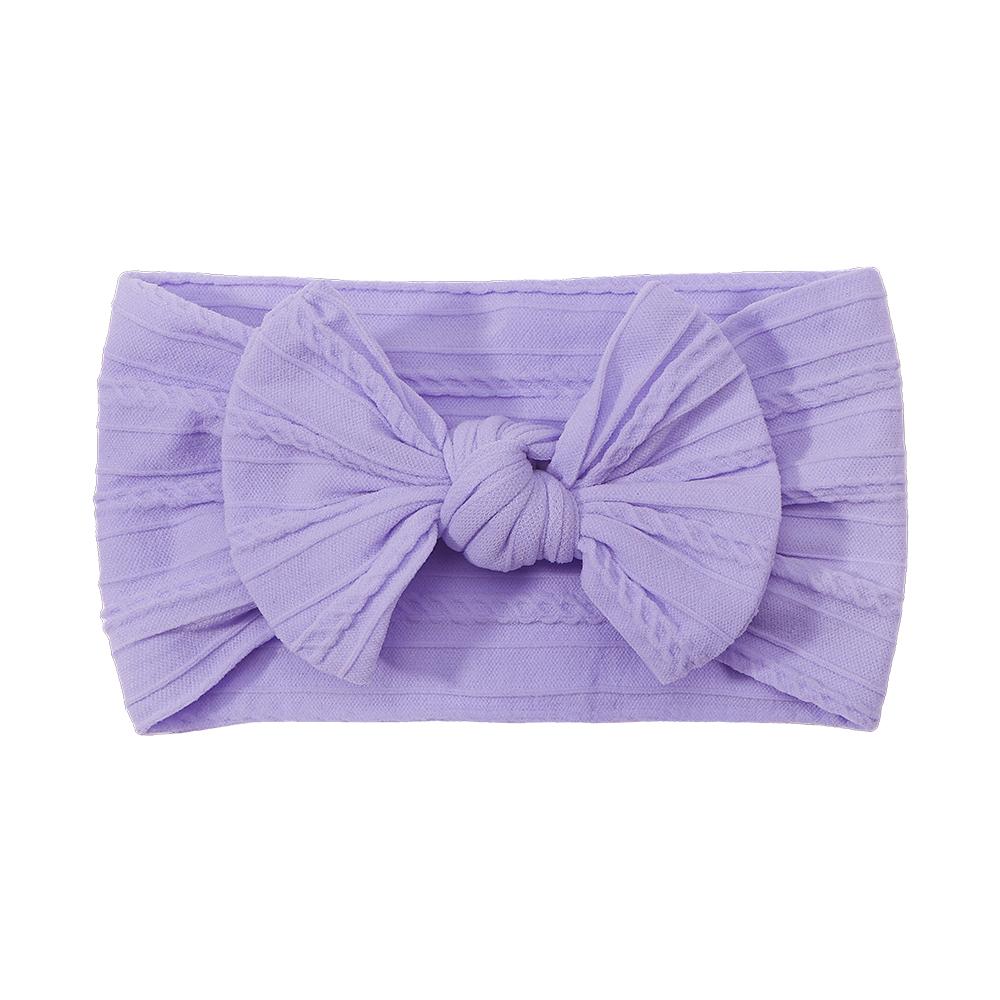 Solid Cable Bow Baby Headband for Child Nylon Layers Headwear Kids Elastic Turban Headwraps Newborn Boys Girls Hair Accessories