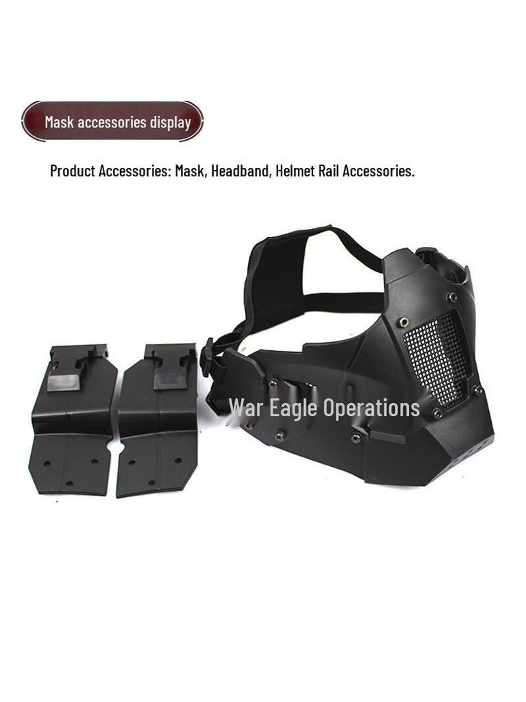 Iron Warrior Tactical Half-Face Breathable Mesh Mask with Removable Headband