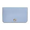 Essential Brand Logo Metal Accessories Calfskin Card Holder Women Accessories Brass Bluebell CR990-B4PUB