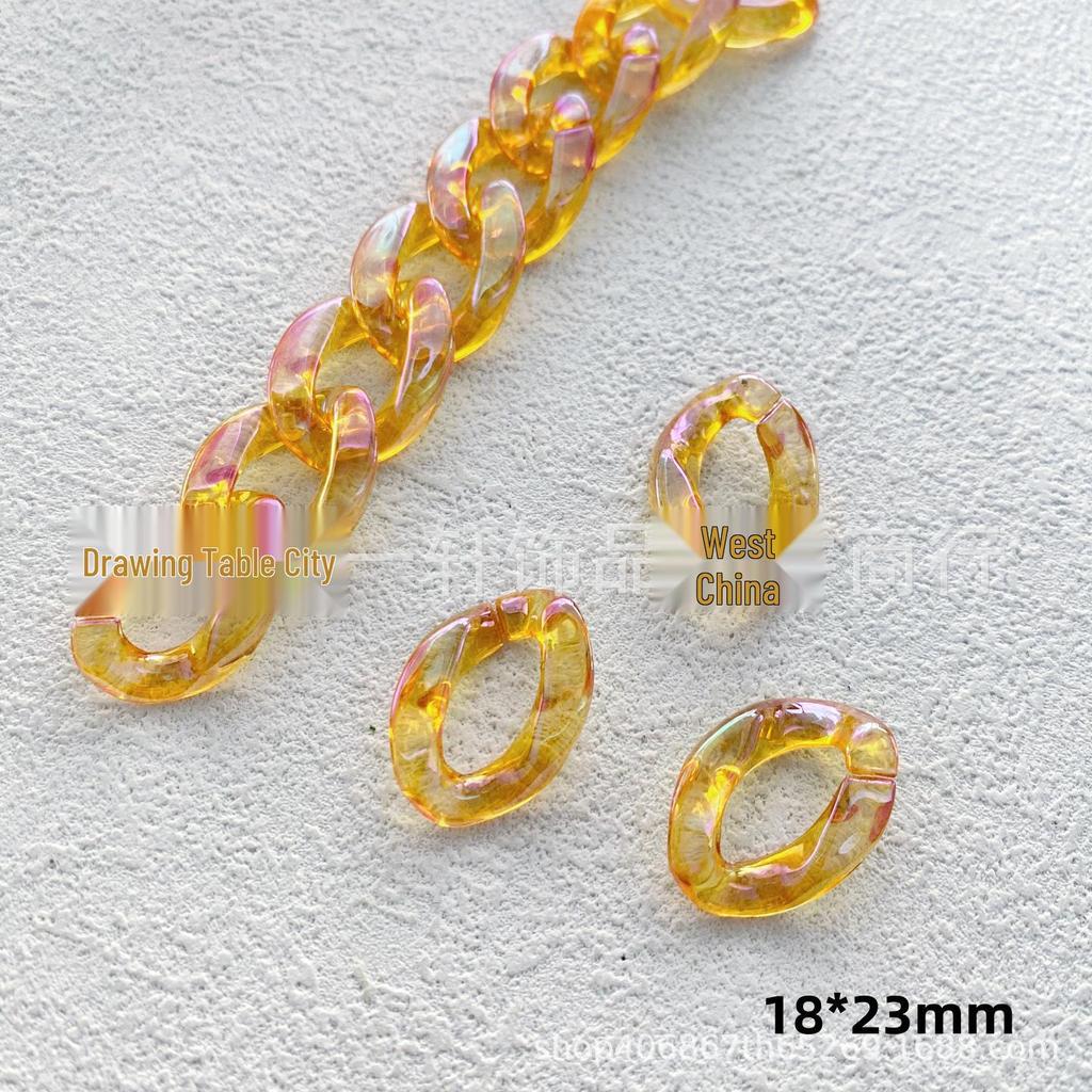 Acrylic Iridescent Chain & Jump Ring Set for DIY Phone Case Jewelry