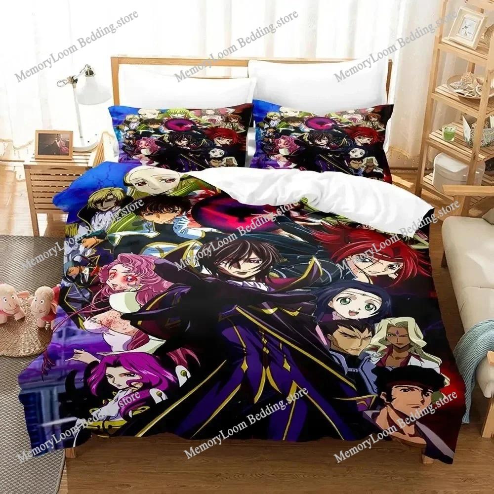 3D Printed Anime CODE GEASS Lelouch Bedding Set Duvet Cover Bedroom Comforter Single Twin King _Size Quilt Cover Home Textiles
