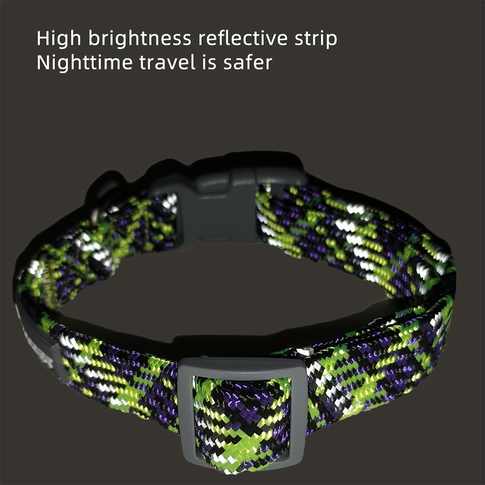 Adjustable Puppy Dogs Collar Medium Large For Dog Choker Ring Durable Reflective Nylon Pet Cat Collar Breathable Bulldog Harness