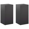 Plant Stand 2 Pcs Black 40 X 40 X 80 Cm Steel