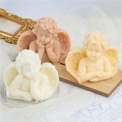 Angel Scented Candle Silicone Mold Winged Angel Cake Chocolate Ornament Mold Angel Handmade Soap Candle Making Resin Mold