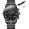Iqiyi Herren S Schwarz Wasserdicht Analog Quarz BuSineSS Armbanduhr Großes Zifferblatt G5529g