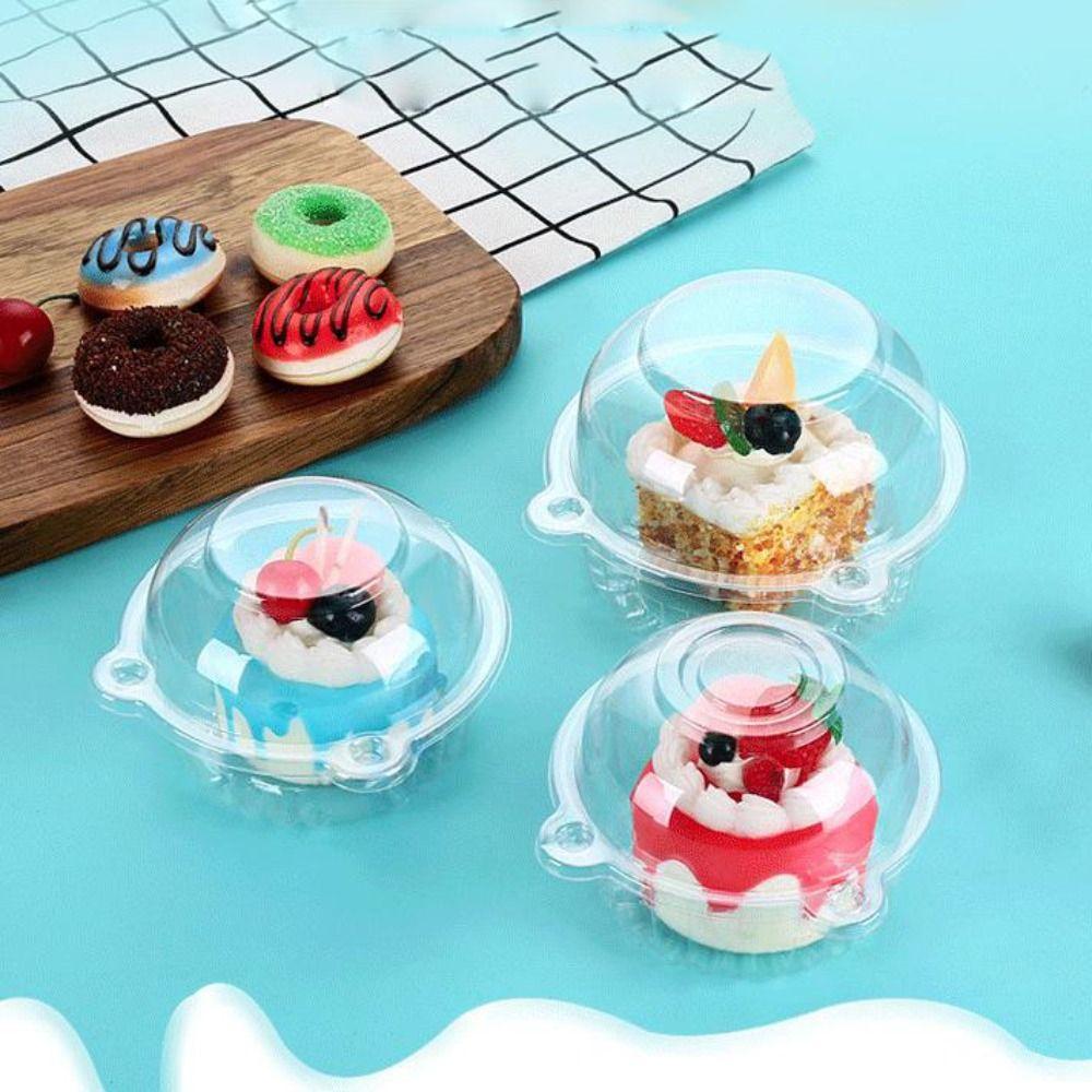 Kein Auslaufen Katzenkopf-Form Verpackungskarton Katzenkopf Kuchenbox für 100 Stück Obst-Dessert-Stand