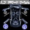 2Pcs Car LED Decorative Door Light Welcome Projector Lamp For VW Passat B6 B7 Sharan CC Golf 5 6 7 Jetta Scirocco 3 Tiguan EOS