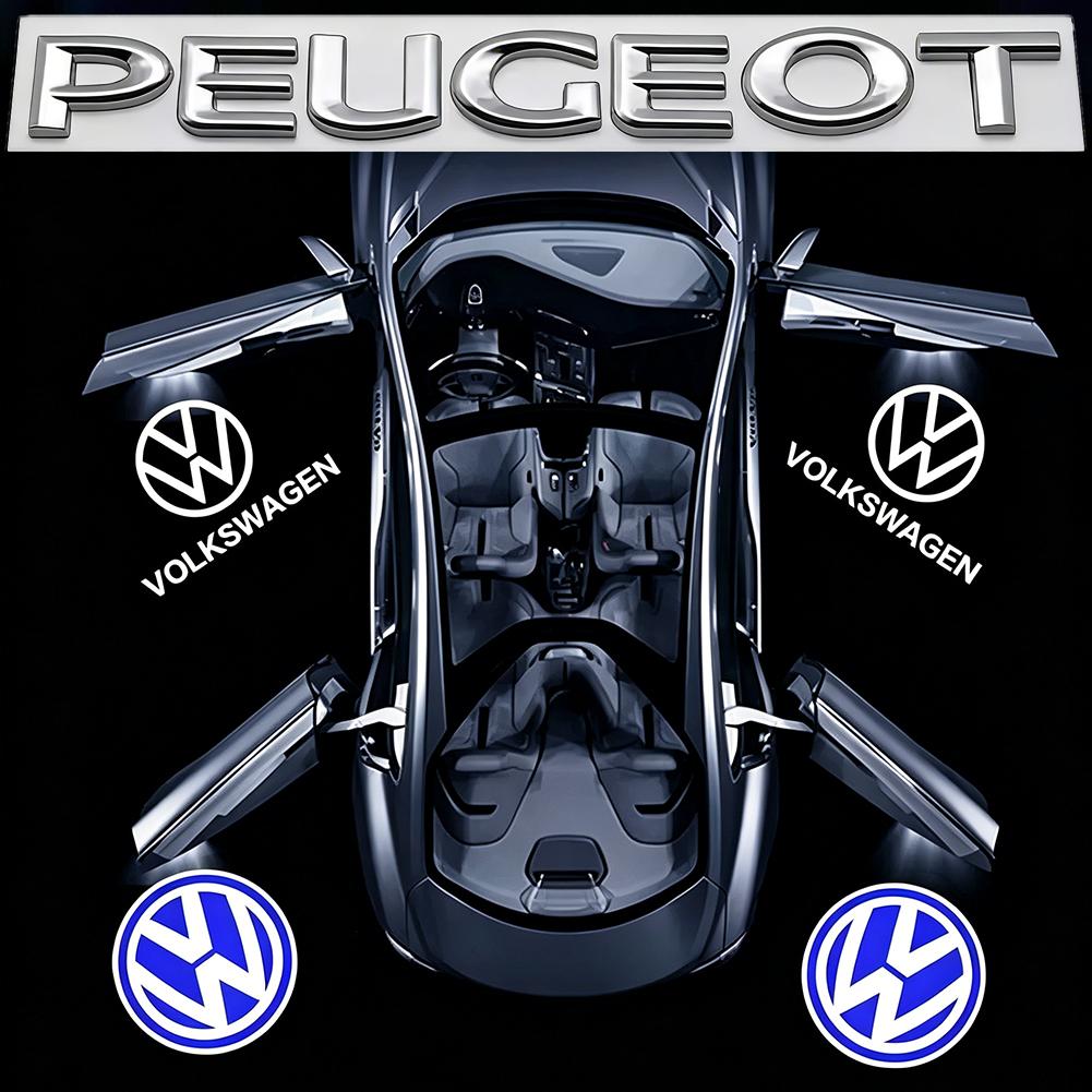 2Pcs Car LED Decorative Door Light Welcome Projector Lamp For VW Passat B6 B7 Sharan CC Golf 5 6 7 Jetta Scirocco 3 Tiguan EOS