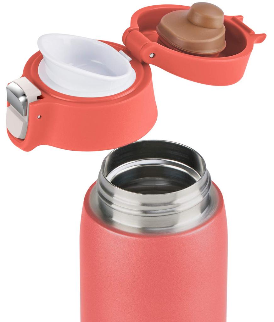 T-fal Rouge N21508 480ml Stainless Steel Water Bottle with One-Push Opening and Slide Lock