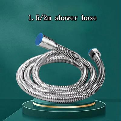 1.5/2m Replacement Shower Hose High Pressure Resistance Stainless Steel Shower Tube Anti-Kink Leak-Proof Universal Connection
