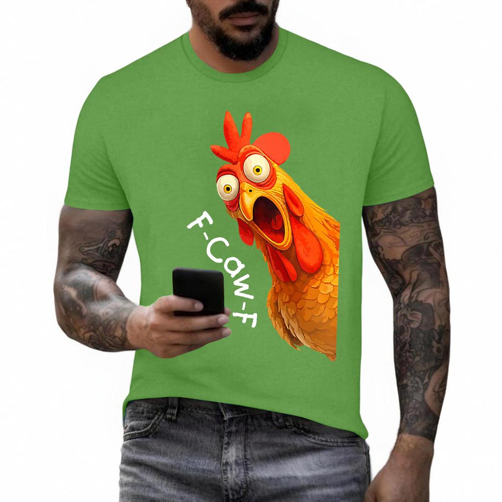 Funny F Caw F Chicken Rooster Cawing F-Caw-F Saying Pun T-Shirt