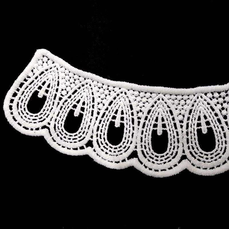 Water Soluble Lace Shoulder Collar, Milk Silk Embroidered Shoulder Collar Three-Dimensional Hollow Embroidery Corsage Diy Lace Accessories