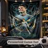 Wandteppich Cristiano Ronaldo Benutzerdefinierter Name Text Personalisierter Wandbehang Teppich Heimwanddekoration