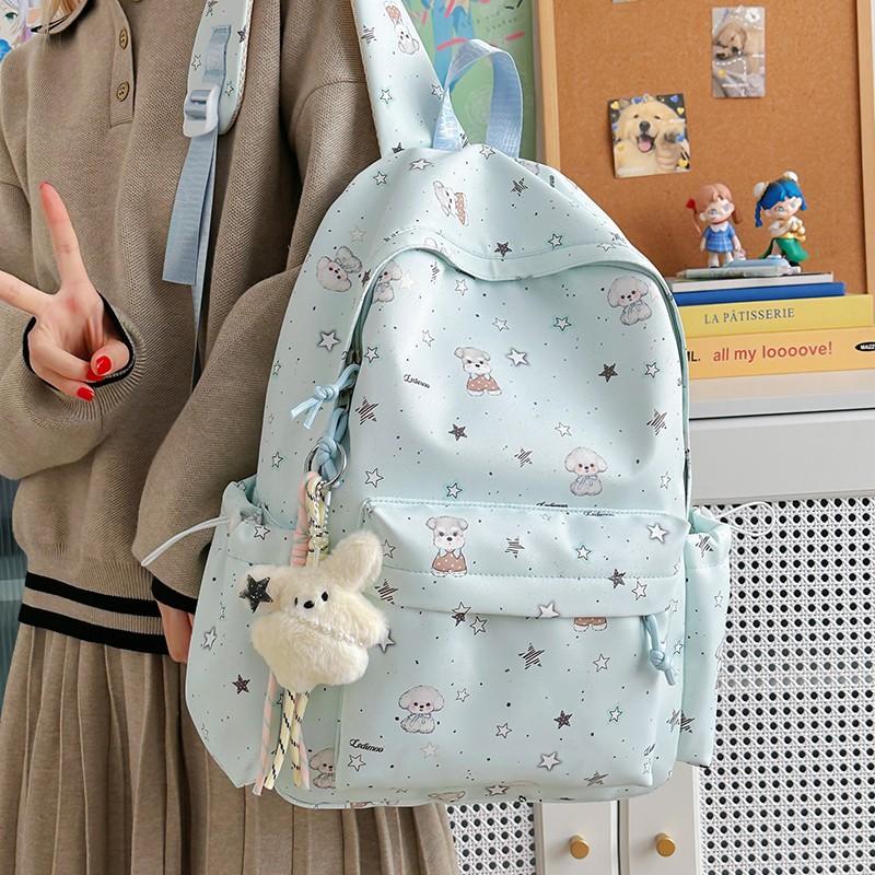 Manyin Cute Junior High School Student Backpack for Girls, Elementary School Girl Backpack for Girls, New Student Commuter Backpack for Girls