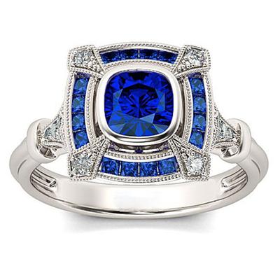 Sapphire Cut-out Classic Ring Jewelry Jewelry Jewelry Ring