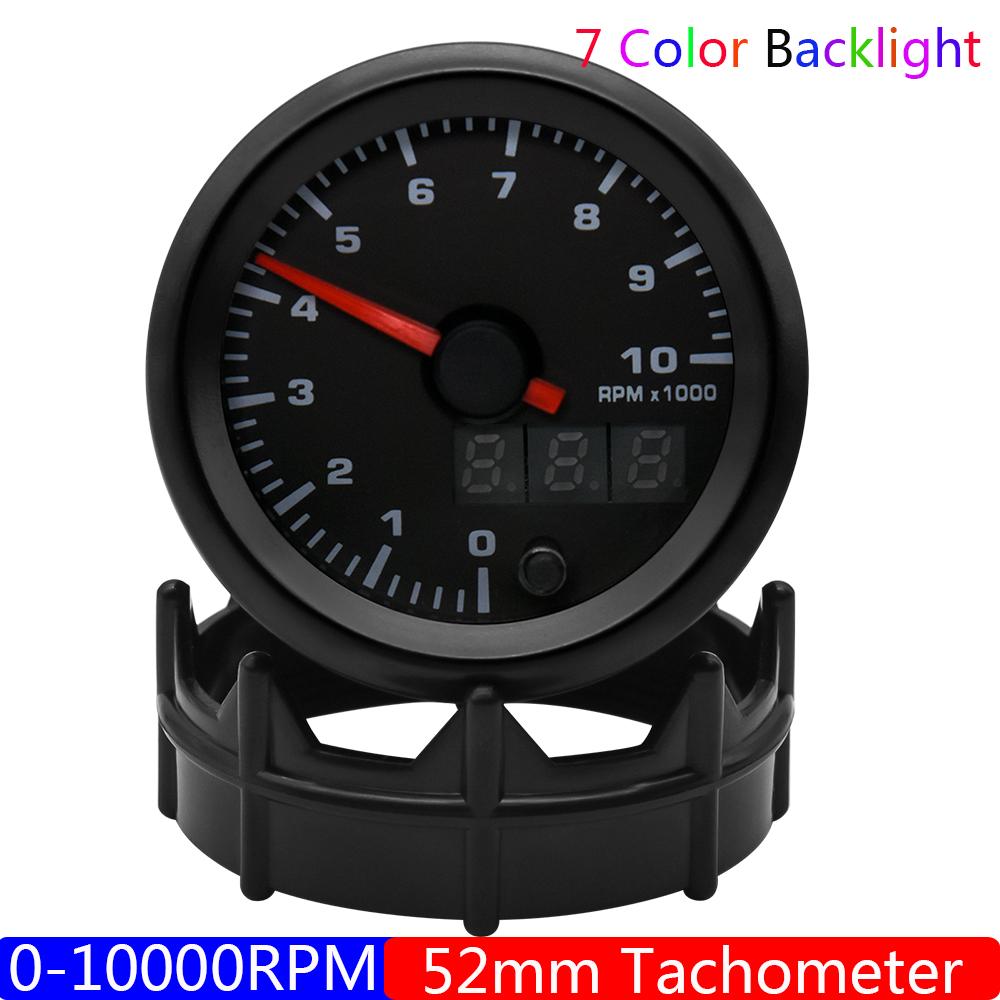 2" 52mm 7 Colors LED Racing Gauge Boost/Water/Oil temp/Oil pressure/Volt/Air Fuel Ratio/EGT/Tachometer Car Gauge +Gauge Pods 12V